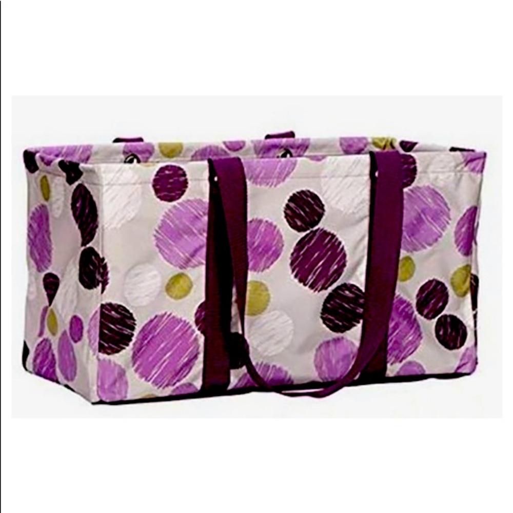New 31 Large Utility Tote Purple Sketchy Dot
